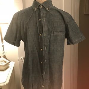 J Crew, NWT, chambray, short sleeve button down
